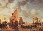 Simon de Vlieger Visit of Frederick Hendriks II oil on canvas
